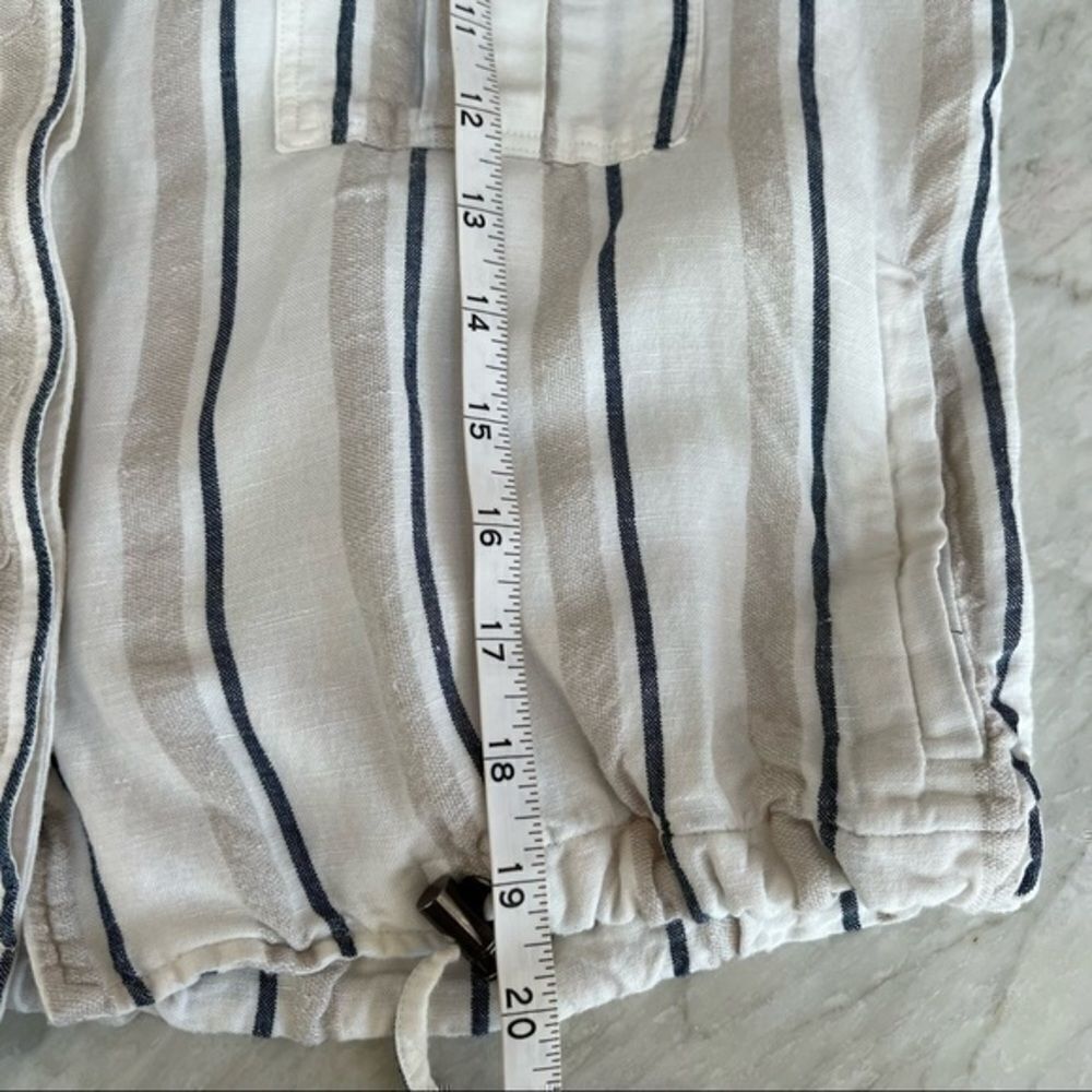 Rails Rowen Linen Blend Jacket Coco Stripe Size S… - image 8